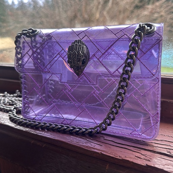 Kurt Geiger • Transparent Purple Jelly Mini Kensington Purse - Picture 16 of 16